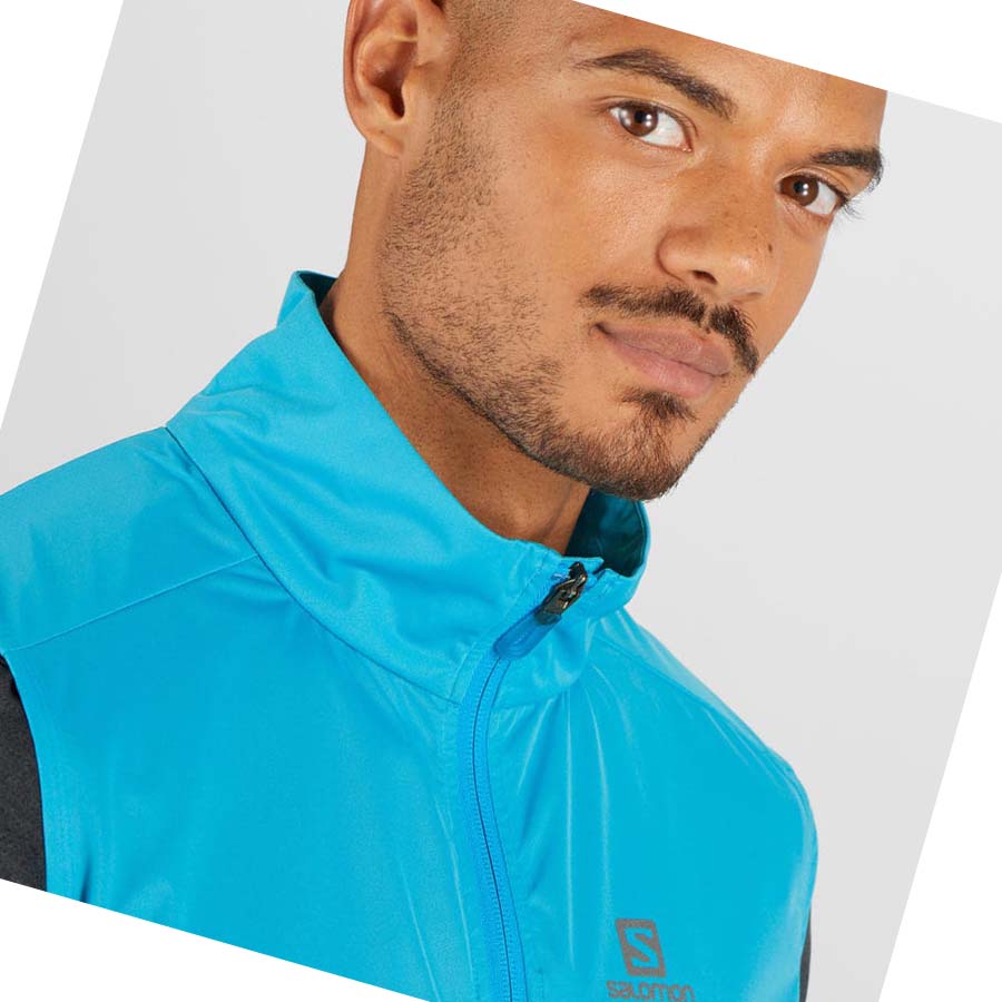 Chaquetas Salomon BONATTI AERO HYBRID Hombre Azules | MX 3291DFM